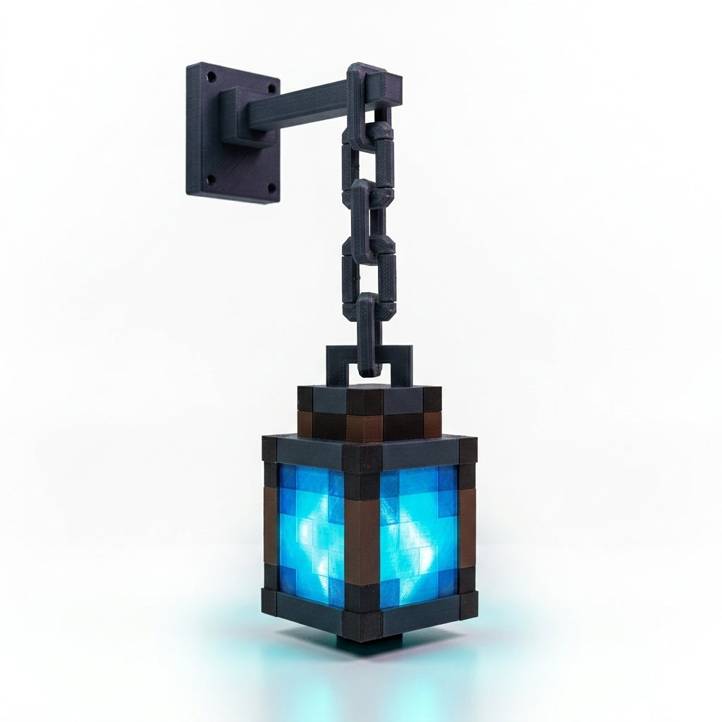 Hanging Pixel Lantern | Chain & Wall Mount